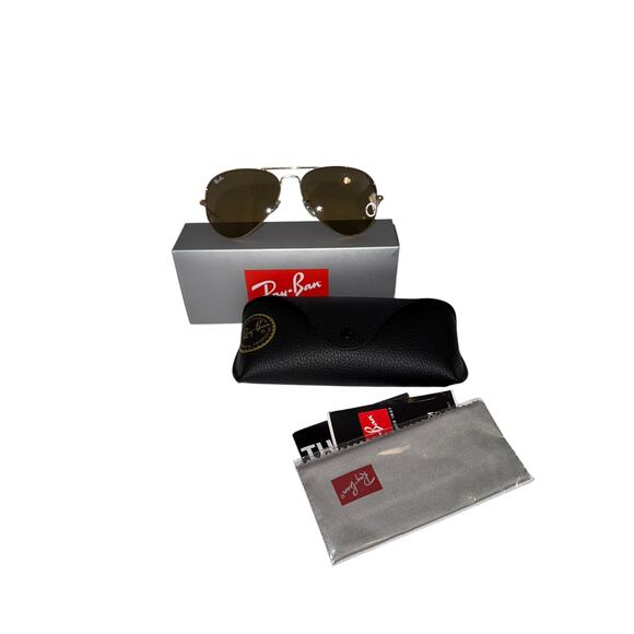 NEW NWT Ray Ban Aviator Sunglasses Box Included - Picture 1 of 6